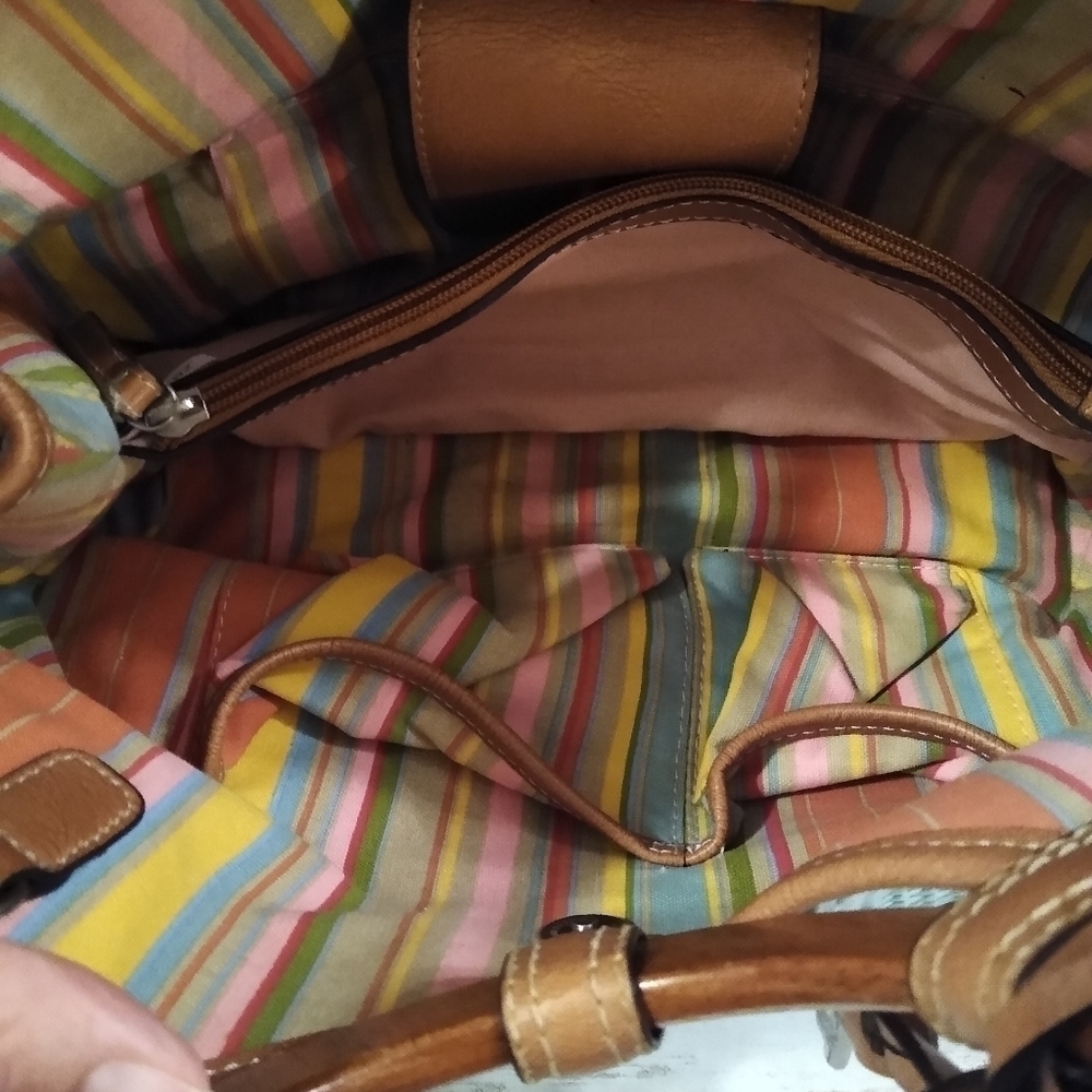 Fossil Woven Rattan Soft Seafoam Green Satchel Bag - Picture 12 of 16